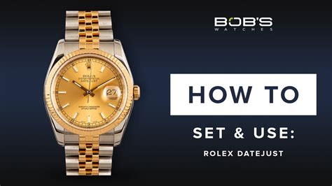 how to set time rolex datejust|adjust date on rolex datejust.